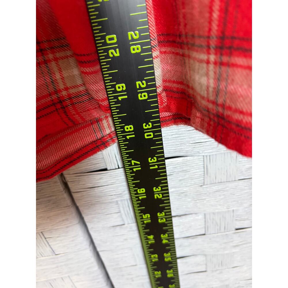 Torrid womens blouse flannel peplum ruffle plaid quarter button grunge plus size - Picture 9 of 11